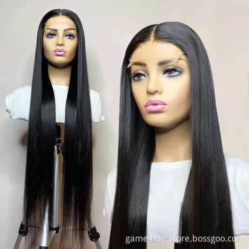 Lace Frontal Wig Wholesale Straight Transparent 13*4  HD Lace Front Wigs For Black Women 100 Virgin Brazilian Human Hair Wigs